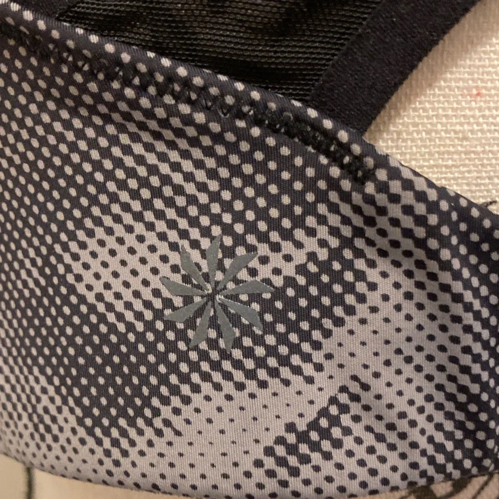 Athleta Black Tie-Dye Sports Bra